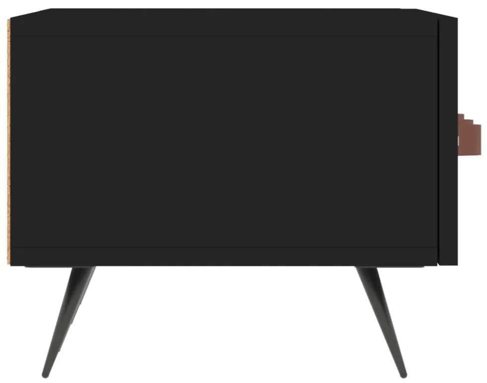 fekete szerelt fa TV-szekrény 150 x 36 x 50 cm