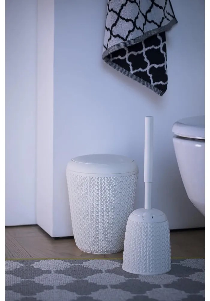 Knit fehér fürdőszobai szemetes, 7 l - Curver