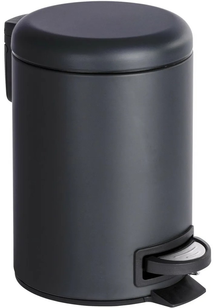 Wenko Leman pedálos szemetes 3 l, fekete, 3 l