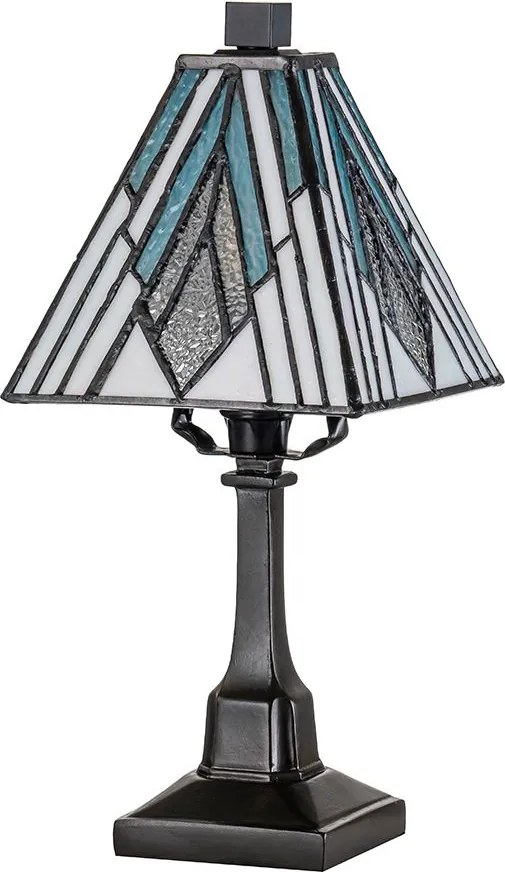 Elstead lighting klasszikus tiffany asztali lámpa alderley barna sokszínű elstf-alderley-tl-s