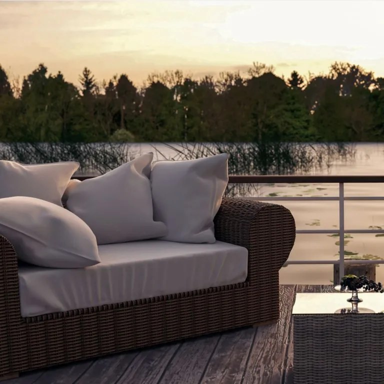 STILISTA Kerti asztal 58 x 58 cm polyrattan fekete