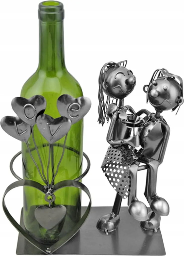 Bortartó állvány fém palackhoz 0.75L "pár" Ideális Ajándék