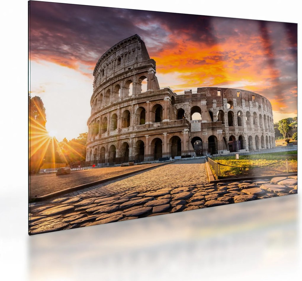 Kép - Colosseum Rómában (üvegen) (70x50 cm)
