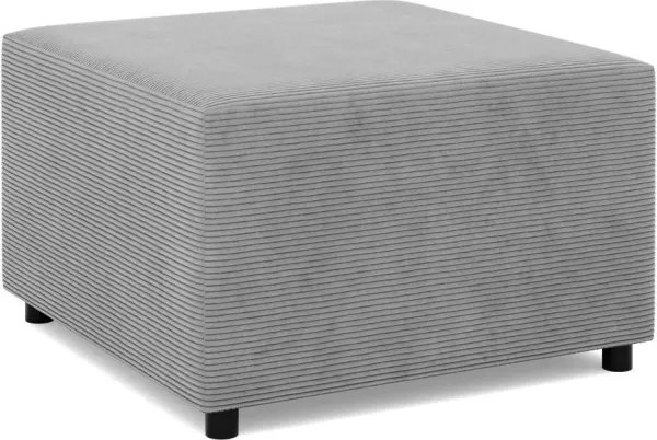 Zeus puff, kordbársony, 70x70, szürke