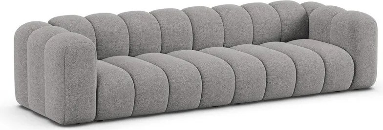 Szürke zsenília kanapé 290 cm Lupine – Micadoni