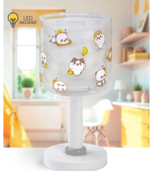 Dalber 41761E - KAWAII FRIENDS LED gyereklámpa 1xG4/4W/230V szürke