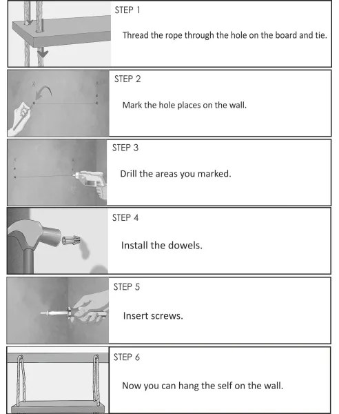 Fali polc 50x40 cm fenyő