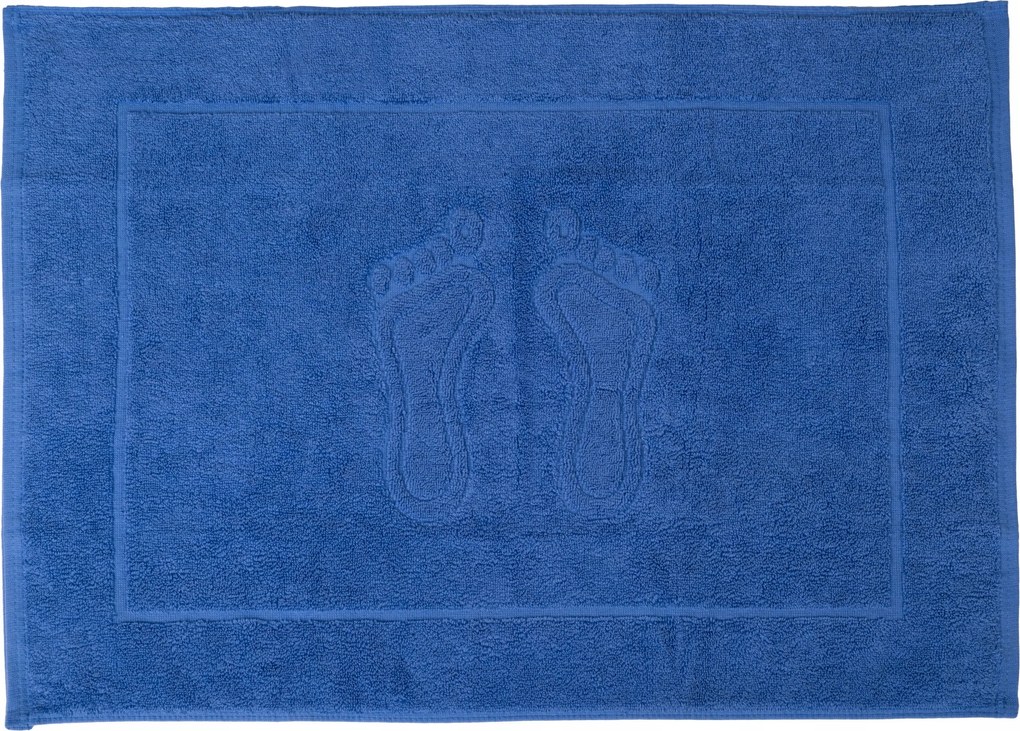 Szállodai törölköző lábtörlő fürdőszoba szőnyeg Rosa 70x50 cm 650g/m2 kék