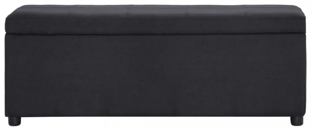fekete poliészter pad tárolórekesszel 116 cm