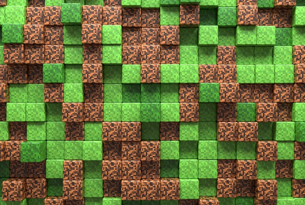 Vinyl flizelin tapéta fiúnak Minecraft 3D wz4 370x255cm