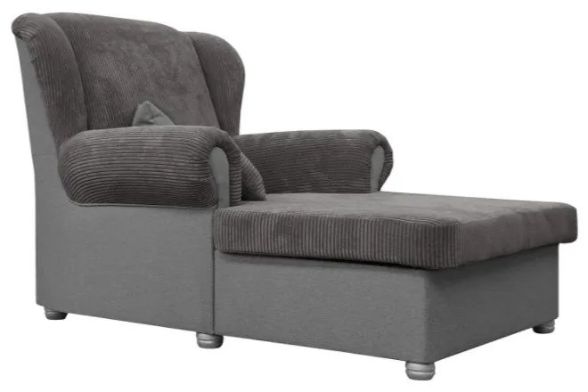 Szürkésbarna kordbársony fotel Lord – Ropez