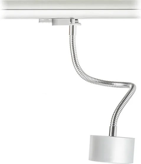 RENDL PIXIE hajlítható nyakon háromáramkörös sínre ezüstszürke króm 230V LED GX53 7W