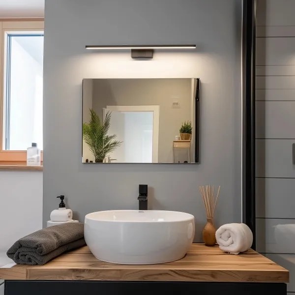 Aigostar - Fürdőszobai LED tükörvilágítás LED/12W/230V 4000K 60 cm IP44 fekete