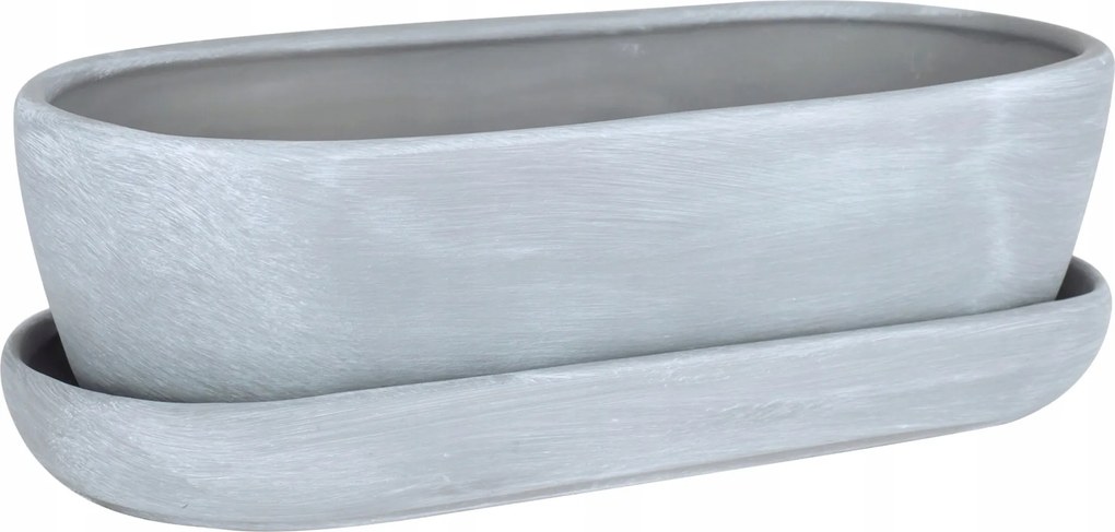 Kerámia kaspó 27cm sötétszürke