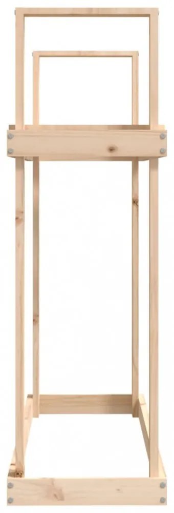 tömör fenyőfa tűzifatartó állvány 110x35x108,5 cm