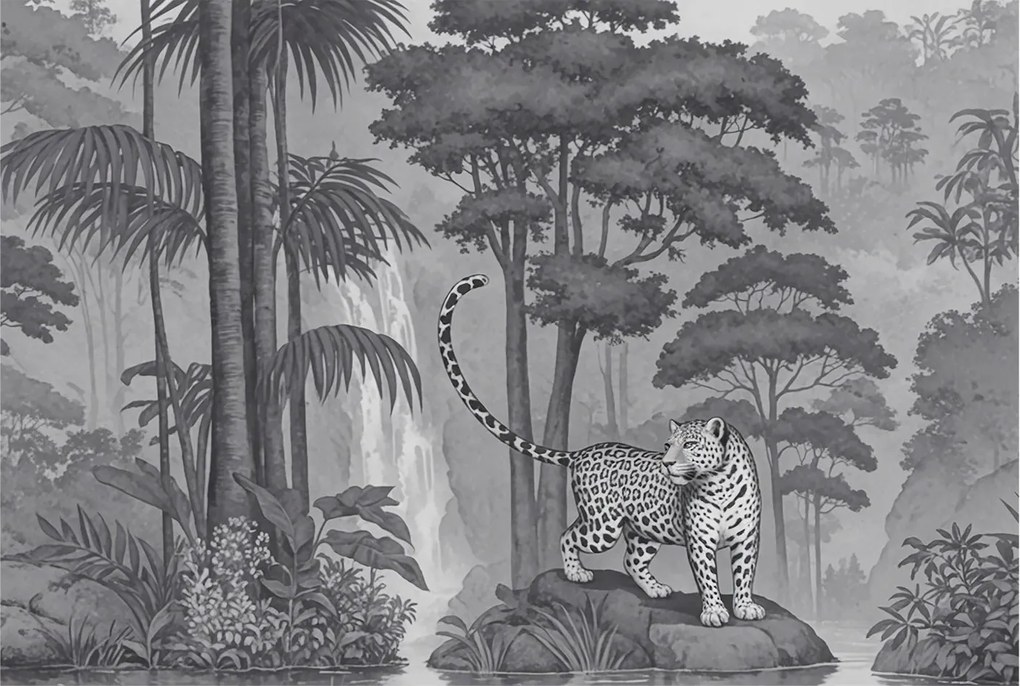 Design fali fotótapéta Flizelin Trópusi dzsungel 104x70 Ragasztó