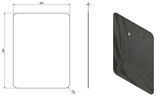 Sapho - ISHAPE tükör 60x80 cm