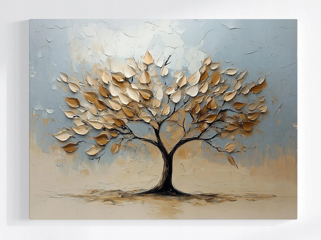 Vászonkép Canvas Dekoráció Fa Élet Boldogság Levelek 3D 100x75