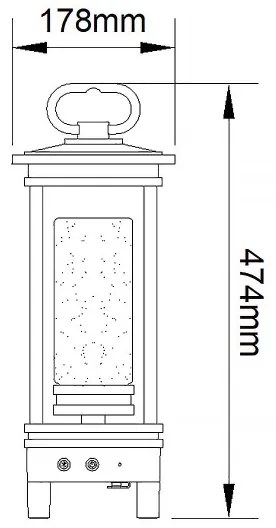 Kichler KL-SOUTH-HOPE-BT-B-OZ - LED Kültéri lámpa hangszóróval LED/3W/230V IP44