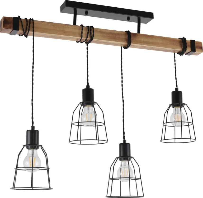 ITALUX PND-4290-4-L PONTE Vintage Függesztett Lámpa E27 IP20