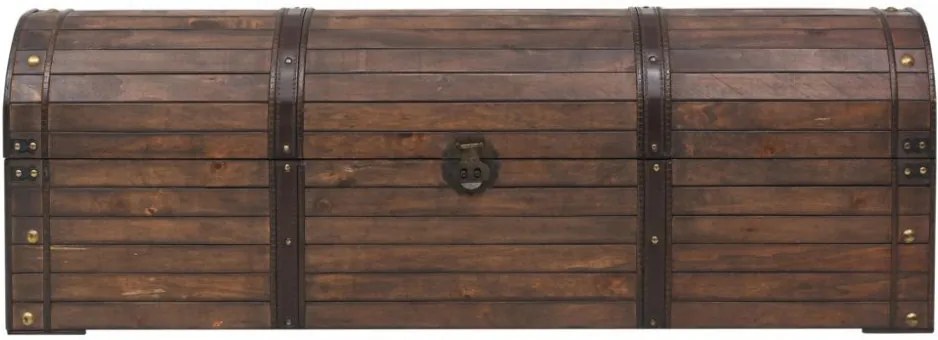 vintage stílusú tömör fa tárolóláda 120 x 30 x 40 cm