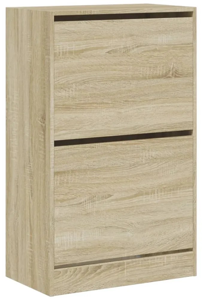sonoma tölgy színű szerelt fa cipőszekrény 60 x 34 x 96,5 cm
