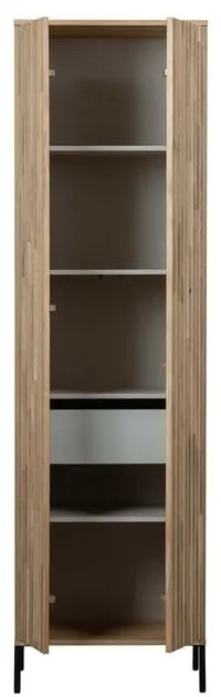 Natúr színű ruhásszekrény tölgyfa dekorral 60x210x42 cm Gravure – WOOOD