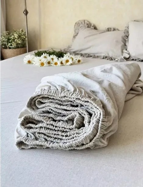 Len gumis lenvászon lepedő (színek méretek) Lengyel gyártás