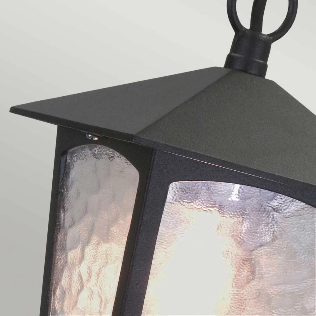 Elstead klasszikus kültéri függeszték york fekete átlátszó IP43 elsbl6b-black