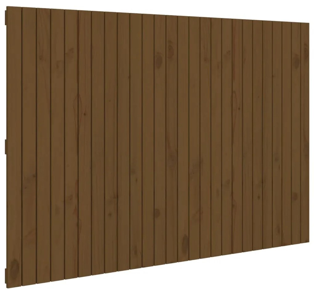 mézbarna tömör fenyőfa fali fejtámla 166 x 3 x 110 cm