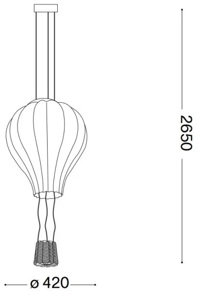 Ideal Lux - Csillár zsinóron DREAM BIG 1xE27/42W/230V átm. 42 cm