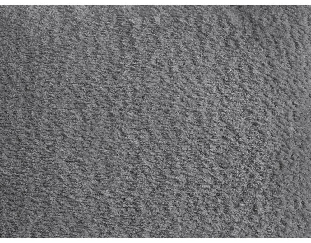 Szürke buklé kinyitható-tárolóhelyes sarokkanapé (bal oldali-heverő résszel) Roxelane – Bobochic Paris