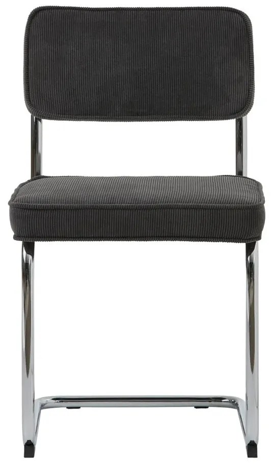 Szürke kordbársony étkezőszék Rupert – Unique Furniture