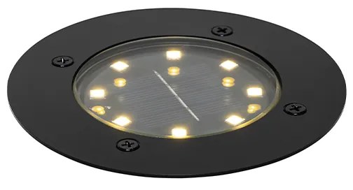Modern fekete talajszpot LED-del IP65 napelemes - Terry