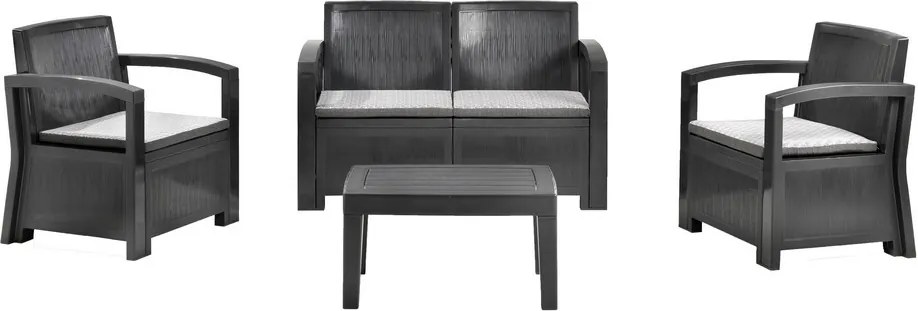 Malta kerti bútor szett 4 részes antracit