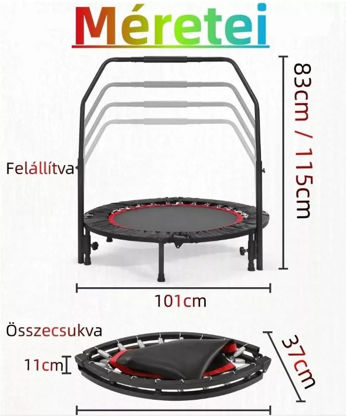 Blux Fitness trambulin markolattal 100 CM AMO-UT32