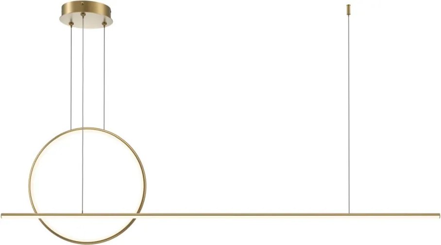MAYTONI MOD247PL-L49BSK HALO Modern Led Függesztett Lámpa Fehér, Sárgaréz LED IP20