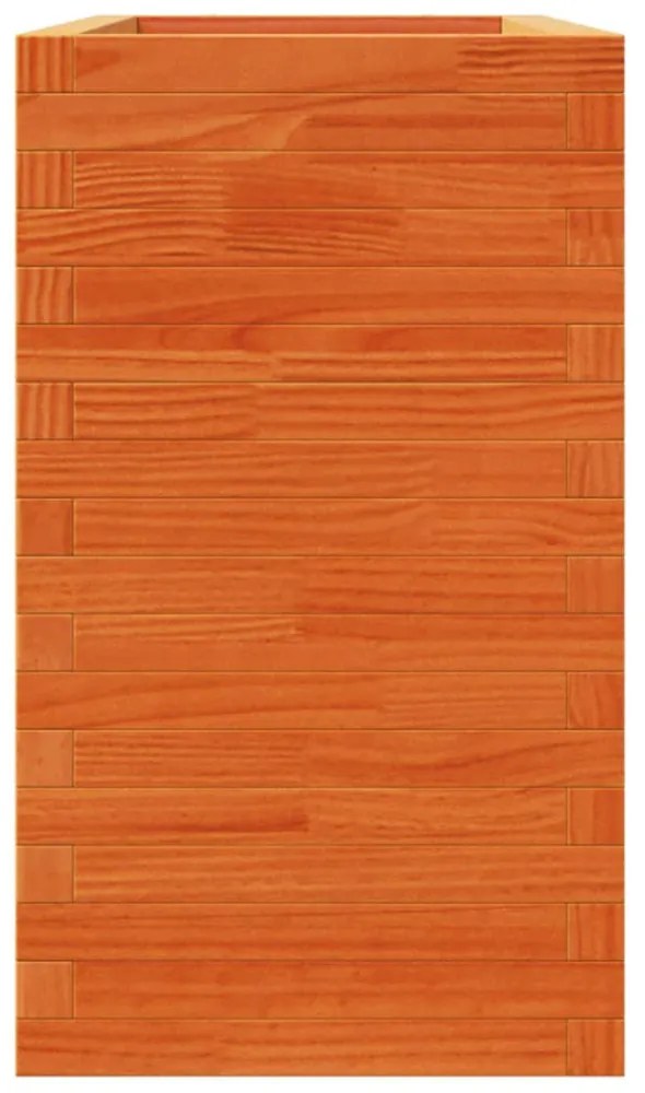 viaszbarna tömör fenyőfa kerti virágláda 110x40x72,5 cm