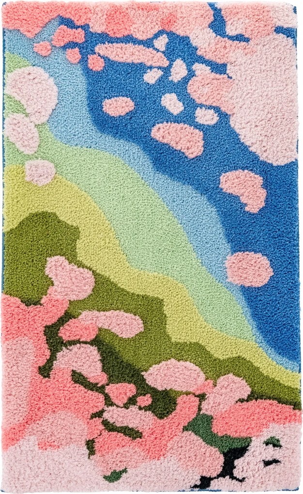 Szőnyeg Színes Shaggy Dekoratív Bolyhos Puha 50x80cm Dekoratív