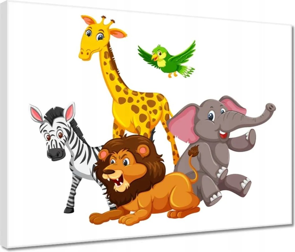 Vászonkép 40x30 Mosolygó szafari állatok