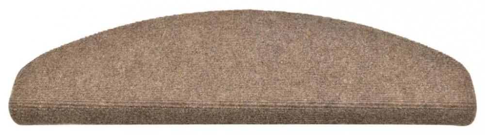 15 db öntapadós lépcsőszőnyeg 65 x 21 x 4 cm bézs félkör alakú nagy