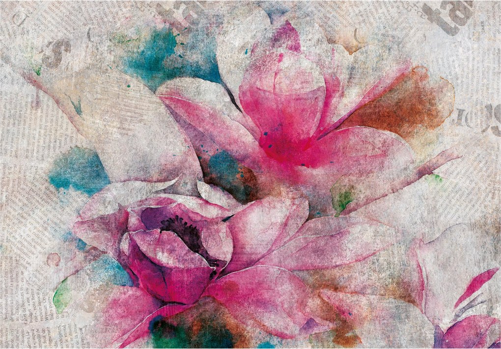 Fotótapéta Akvarell rózsák a falra finom virágmintás 200x140 +ragasztó