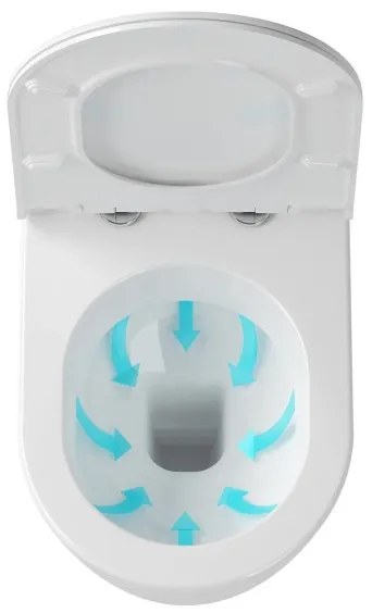 Ravak X01516 - UNI CHROME függesztett WC, kerámia/fehér