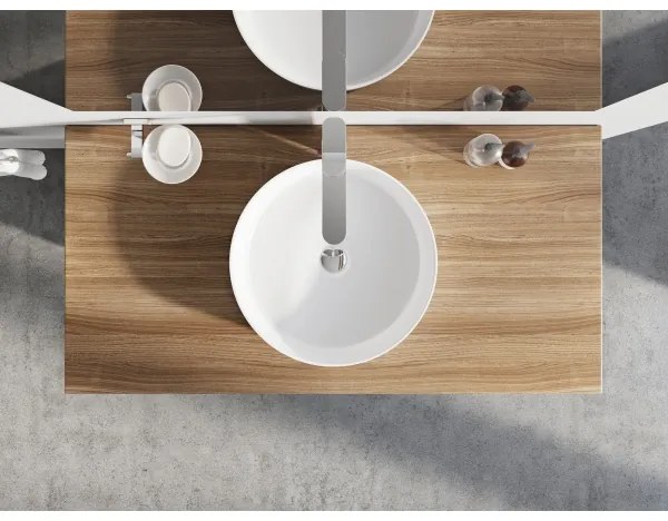 Ravak XJX01140002 - UNI SLIM ráépíthető mosdó, átm. 40 cm, kerámia/fehér