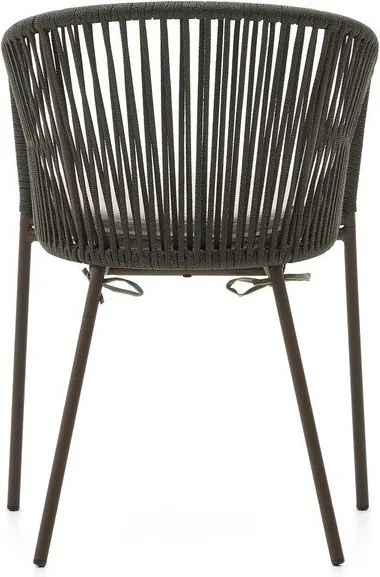 Zöld fém-párnázott kerti szék Yanet – Kave Home