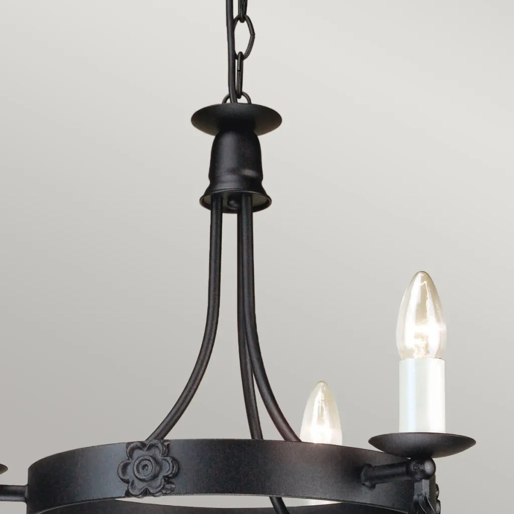 Elstead Lighting BELFRY BY3-BLACK Csillár 3x60W/E14