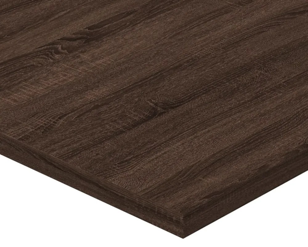 4 db barna tölgy színű szerelt fa fali polc 60 x 40 x 1,5 cm
