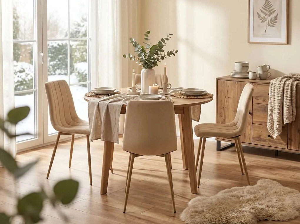 Vajszínű bársonyszék LAVA BUTTER CREAM