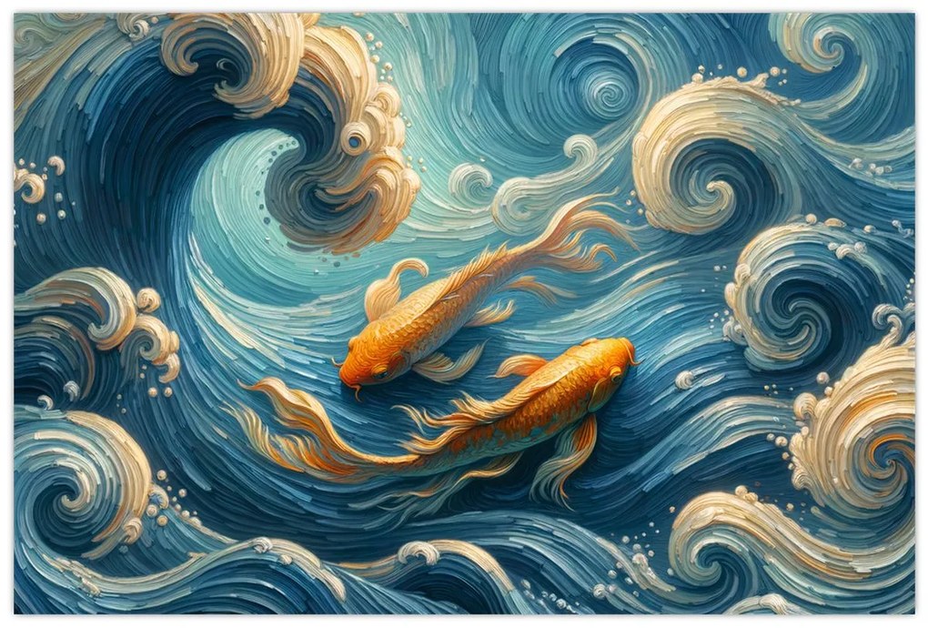 Kép - Aranyhalak (90x60 cm)