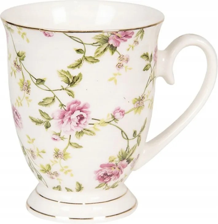 Bouton de Rose virágmintás porcelán bögre 300 ml